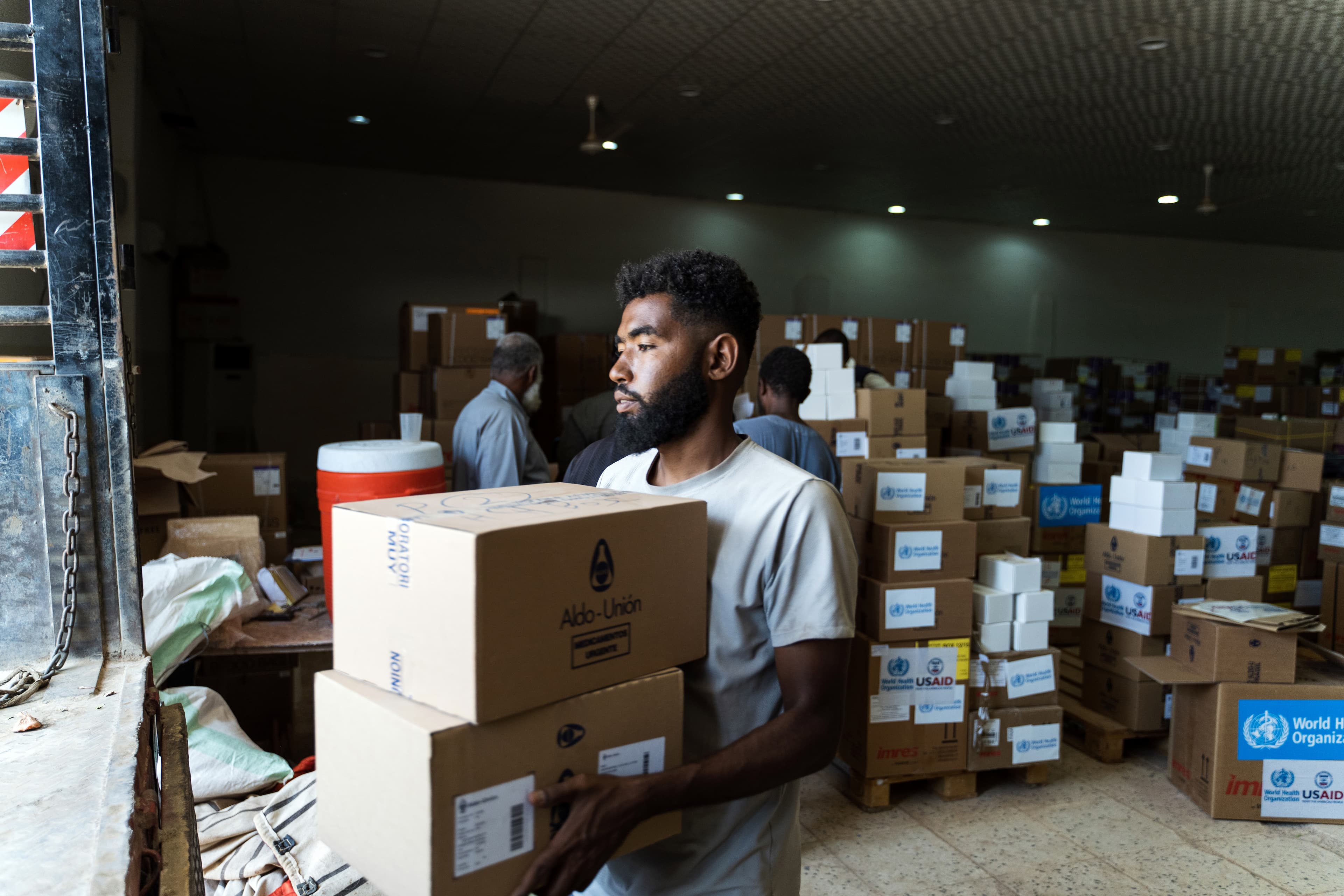 Warehouse with medical supplies